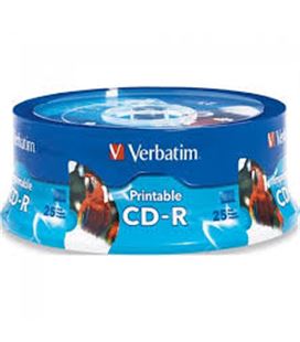 Cd-r 700mb 52x bobina 25uds verbatim 43439 (ley propiedad int. incluida) - 5643