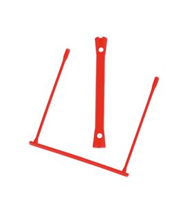 Encuadernador fastener plastico d-clips rojo 100 und q-connect 51871