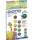 Plastilina patplume 8 unidades surtidas fluor 33grs giotto 513200