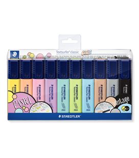 Marcador fluorescente estuche 10 colores pastel staedtler 364 cwp10 04987