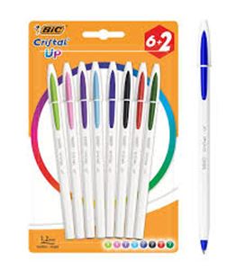 Boligrafo boli cristal up 6+2 colores blister bic 949872 49465