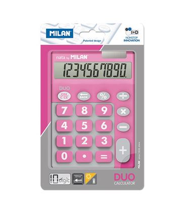 Calculadora 10 dig touch duo rosa blister milan 150610tdpbl - 150610TDPBL_01