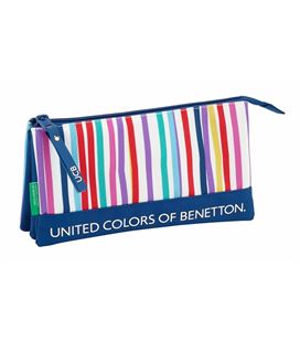 Estuche vacío triple bennetton color lines safta 811828744 - 811828744