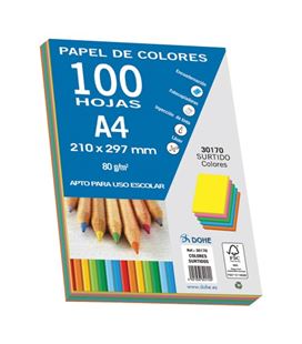 Papel a4 80gr 100h colores intensos dohe 30170 - 30170