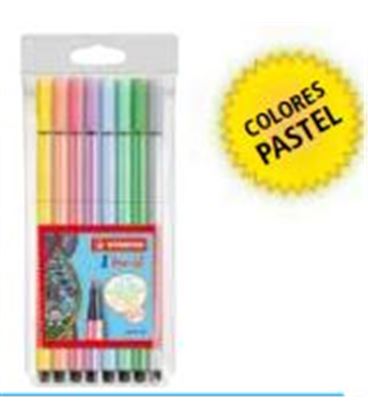 Rotulador punta fibra pastel estuche 10u surt pen 68 stabilo 68/8-01 - 68-8-01