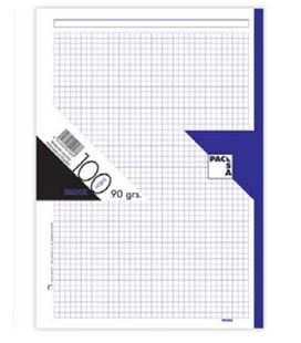 Recambio a4 4 anillas 5x5 100h 90grs azul pacsa 21045 - 21045