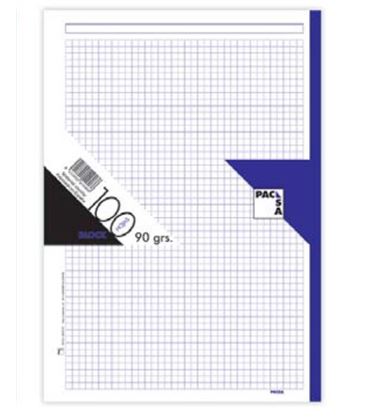 Recambio a4 4 anillas 5x5 100h 90grs azul pacsa 21045 - 21045