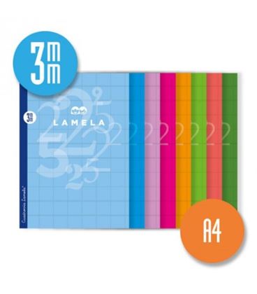 Cuaderno a4 3mm 50h 70g cuadrovia lamela 06a4003 - 06A4003