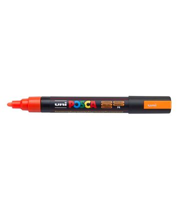 Rotulador permanente 2,5mm naranja fluor pc-5m posca uni 19806 - 198069000_2