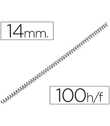 Espiral metalica 14mm negras (caja 100) paso 5:1 q-connect kf04431 - 64072