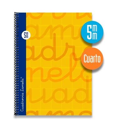 Cuaderno 4º 5mm 80h 70g tapa dura naranja lamela 7cte005n - 7CTE005N