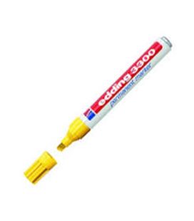 Rotulador permanente biselada recarg amarillo edding 3300-05