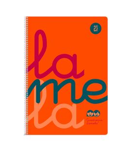 Cuaderno fº 2,5mm 80h 90g tapa plastic naranja fluor lamela 7ftp002n - 7FTP002N