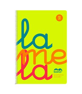 Cuaderno fº 3mm 80h 90g tapa plastic amarillo fluor lamela 7ftp003a