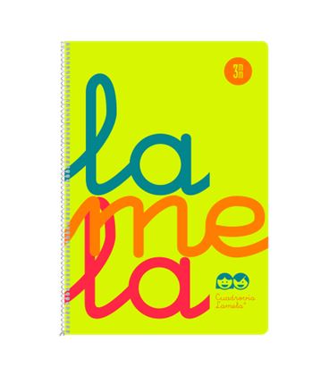 Cuaderno fº 3mm 80h 90g tapa plastic amarillo fluor lamela 7ftp003a - 7FTP003A