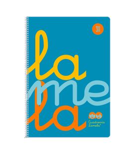 Cuaderno fº 3mm 80h 90g tapa plastic azul fluor lamela 7ftp003b