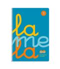 Cuaderno fº 3mm 80h 90g tapa plastic azul fluor lamela 7ftp003b