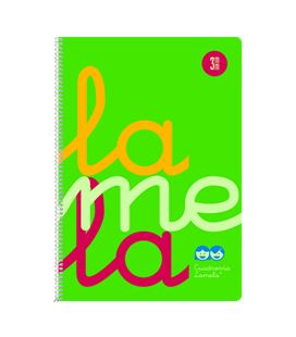 Cuaderno fº 3mm 80h 90g tapa plastic verde fluor lamela 7ftp003v