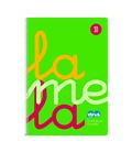 Cuaderno fº 3mm 80h 90g tapa plastic verde fluor lamela 7ftp003v