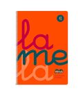 Cuaderno fº 4mm 80h 90g tapa plastic naranja fluor lamela 7ftp004n