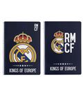 Cuaderno fº 4x4 80h tapa dura blue año 16/17 real madrid safta 511724066 - 511724066