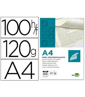 Papel verjurado a4 120grs 100h blanco liderpapel vj02 - 31907