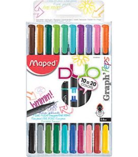 Rotulador 04 punta fibra duo graph´peps 20 colores maped 749251 - 749251
