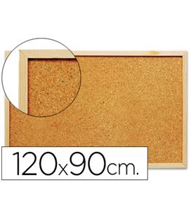 Tablero corcho 90x120 marco de madera q-connect kf26114 26220