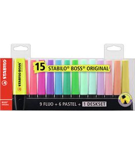 Marcador fluorescente estuche 15 colores boss stabilo 7015-01-5 - 7015-01-5