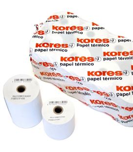 Papel electra rollo 75mmx65mts 10 unidades kores grafoplas 66621500 - 66658800