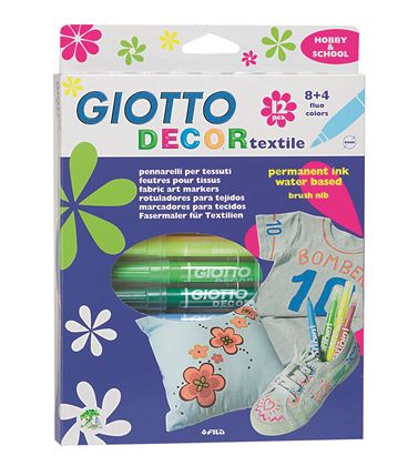 Rotulador decor textile 12u fila-giotto 494900 - 114238