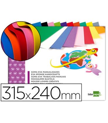 Goma eva bloc 10h 240x315 colores liderpapel 43368 tm06 - 43368