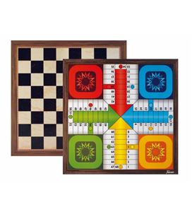 Tablero grande parchis 4j/ajedrez 40x40 cms fournier 30040