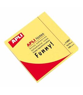 Nota adhesiva posit 75x75 100h amarillo brillante apli 11897