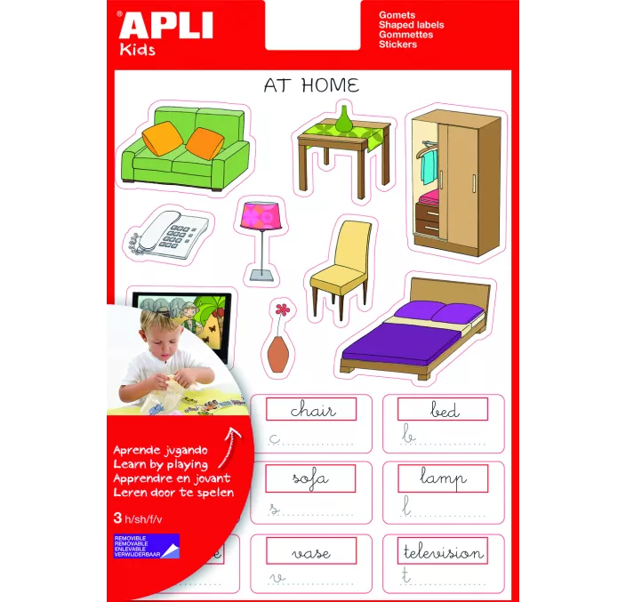 GOMET BOLSA ETIQUETAS INGLES CASA 3H APLI 12989