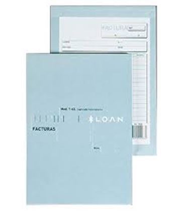 Talonario factura fº natural 50h original+2copias loan t-93 130937 - T-93-1