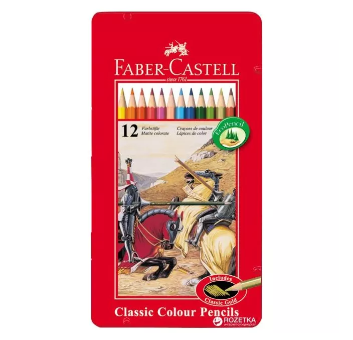 PINTURA MADERA CAJA METAL 12U. FABER 158448 115801