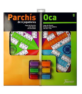 Tablero grande 40x40 6j parchis/oca + accesorios fournier 29468 - F29468