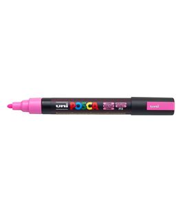 Rotulador permanente 2,5mm rosa fluor pc-5m posca uni 19807