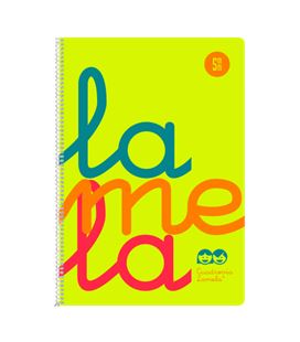 Cuaderno fº 5mm 80h 90g tapa plastic amarillo fluor lamela 7ftp005a