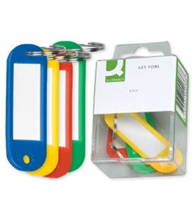 Llavero personalizable plastico colores surtidos caja 6 unidades kf02036 - 28734