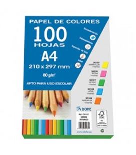 Papel a4 100h 80grs verde intenso dohe 30167 - 30167