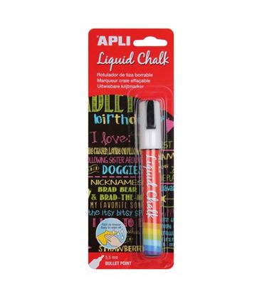 Rotulador tiza liquida borrable 5,5mm liquid chalk apli 13954 - 13954