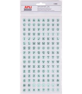 Letras adhesivas epoxin dots pastel 2 hojas apli 13892 - 13892