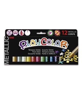 Tempera solida metalica 12 uds 5g pocket col. surt. playcolor - 10131