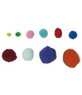 Pompones colores y tamaños surtidos pack 100uds grafoplas 68012700