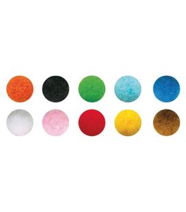 Pompones colores surtidos 5cm pack 52uds grafoplas 3049
