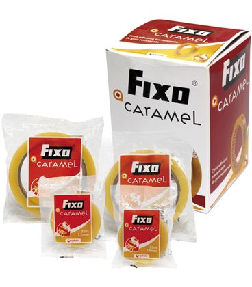 Cinta adhesiva transparente 66mx12mm fixo caramel grafoplas 75005100 - 75005100