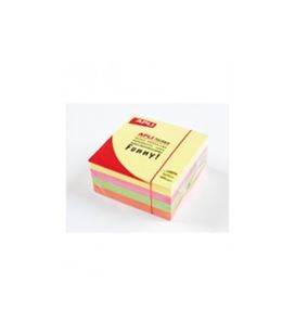 Cubo notas adhesivas 75x75mm colores brillante apli 10974