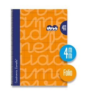 Cuaderno fº 4mm 80h 70g t.dura naranja lamela 7fte004n - 34698